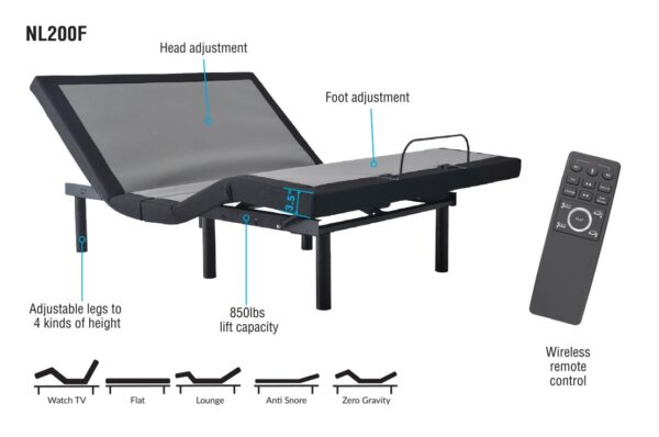 NL 200 Base Adjustable Bed Frame
